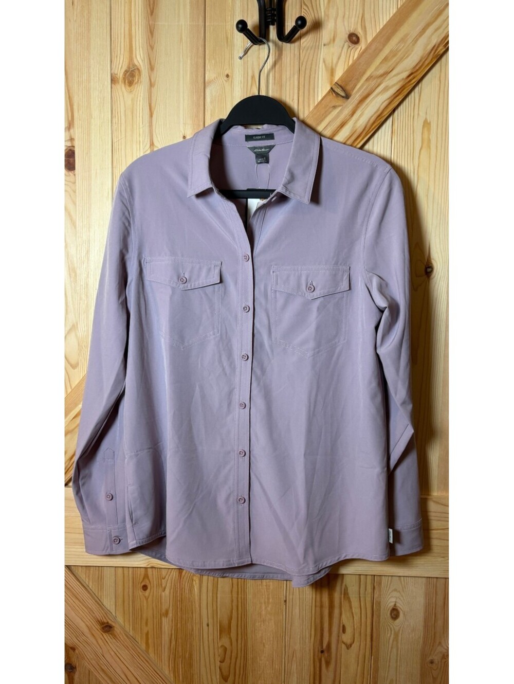 Eddie Bauer Women's Classic Fit Departure Shirt - Small - Lilac NWT